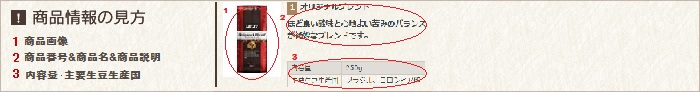 商品情報の見方